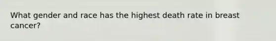 What gender and race has the highest death rate in breast cancer?
