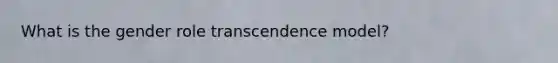 What is the gender role transcendence model?