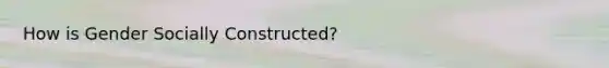 How is Gender Socially Constructed?