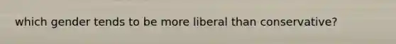 which gender tends to be more liberal than conservative?