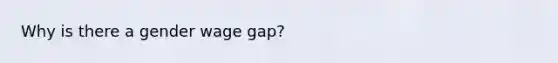 Why is there a gender wage gap?