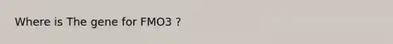 Where is The gene for FMO3 ?