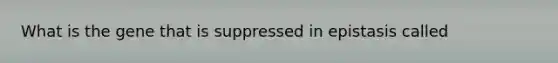 What is the gene that is suppressed in epistasis called