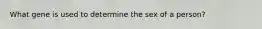 What gene is used to determine the sex of a person?