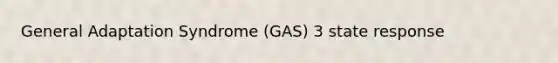 General Adaptation Syndrome (GAS) 3 state response