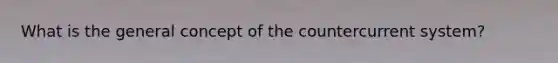 What is the general concept of the countercurrent system?