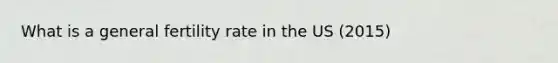 What is a general fertility rate in the US (2015)