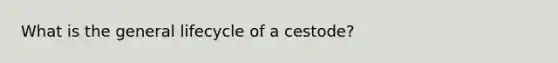 What is the general lifecycle of a cestode?