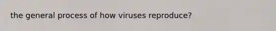 the general process of how viruses reproduce?