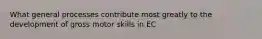 What general processes contribute most greatly to the development of gross motor skills in EC