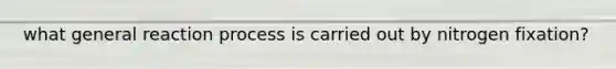 what general reaction process is carried out by nitrogen fixation?