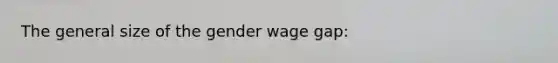 The general size of the gender wage gap: