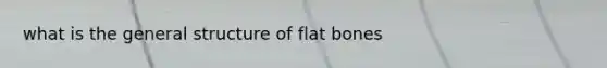 what is the general structure of flat bones