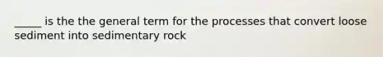 _____ is the the general term for the processes that convert loose sediment into sedimentary rock