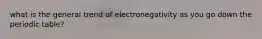 what is the general trend of electronegativity as you go down the periodic table?