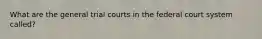 What are the general trial courts in the federal court system called?