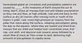 Generalized global air circulation and precipitation patterns are caused by _____. A-the revolution of Earth around the sun B-rising, warm, moist air masses that cool and release precipitation as they rise and then, at high altitude, cool and sink back to the surface as dry air masses after moving north or south of the tropics C-polar, cool, moist high-pressure air masses from the poles that move along the surface, releasing precipitation along the way to the equator, where they are heated and dried D-air masses that are dried and heated over continental areas that rise, cool aloft, and descend over oceanic areas followed by a return flow of moist air from ocean to land, delivering high amounts of precipitation to coastal areas