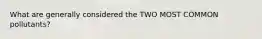 What are generally considered the TWO MOST COMMON pollutants?