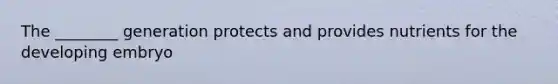 The ________ generation protects and provides nutrients for the developing embryo