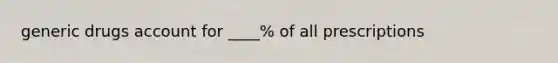 generic drugs account for ____% of all prescriptions