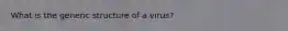 What is the generic structure of a virus?