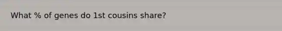 What % of genes do 1st cousins share?