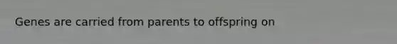 Genes are carried from parents to offspring on