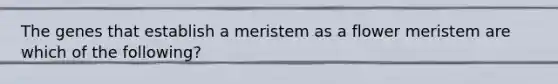 The genes that establish a meristem as a flower meristem are which of the following?