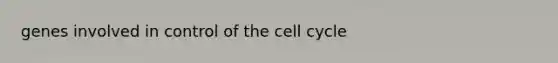 genes involved in control of the cell cycle