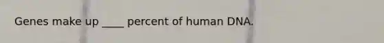 Genes make up ____ percent of human DNA.