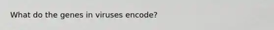 What do the genes in viruses encode?