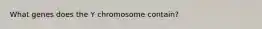 What genes does the Y chromosome contain?