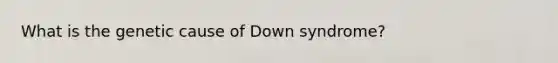 What is the genetic cause of Down syndrome?