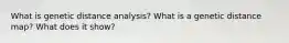 What is genetic distance analysis? What is a genetic distance map? What does it show?