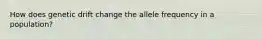How does genetic drift change the allele frequency in a population?