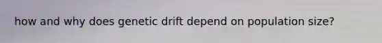 how and why does genetic drift depend on population size?