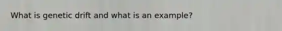 What is genetic drift and what is an example?