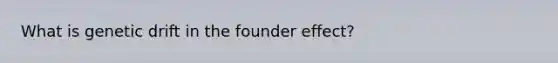 What is genetic drift in the founder effect?