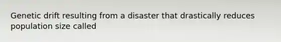 Genetic drift resulting from a disaster that drastically reduces population size called