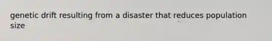 genetic drift resulting from a disaster that reduces population size