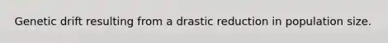 Genetic drift resulting from a drastic reduction in population size.