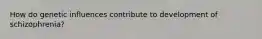 How do genetic influences contribute to development of schizophrenia?