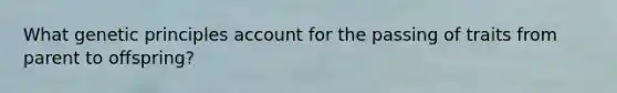 What genetic principles account for the passing of traits from parent to offspring?