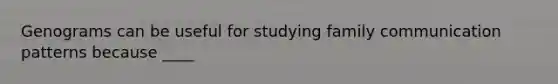 Genograms can be useful for studying family communication patterns because ____