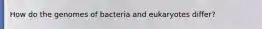 How do the genomes of bacteria and eukaryotes differ?
