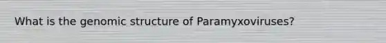 What is the genomic structure of Paramyxoviruses?