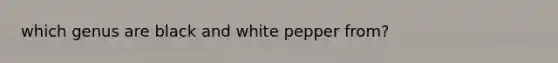 which genus are black and white pepper from?