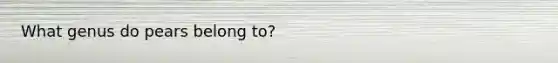 What genus do pears belong to?