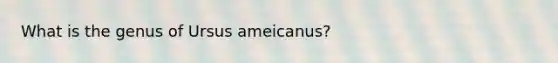 What is the genus of Ursus ameicanus?