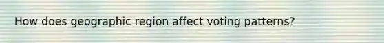 How does geographic region affect voting patterns?